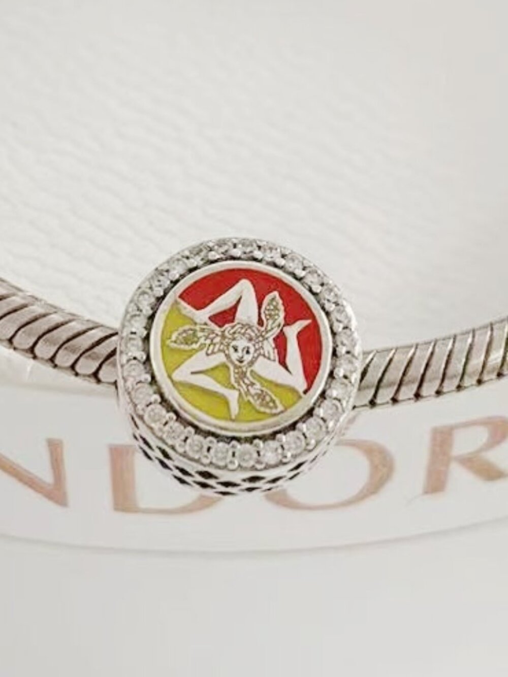 Pandora SICILIA Flag pendant Charm
